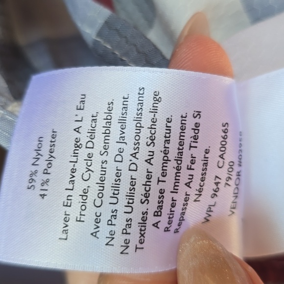 Eddie Bauer Plaid Lightweight Long Sleeve Shirt Red Blue Gray Medium M - Picture 7 of 8